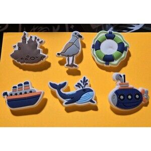 6 Nautical Themed Bullentin Board Push Pins.